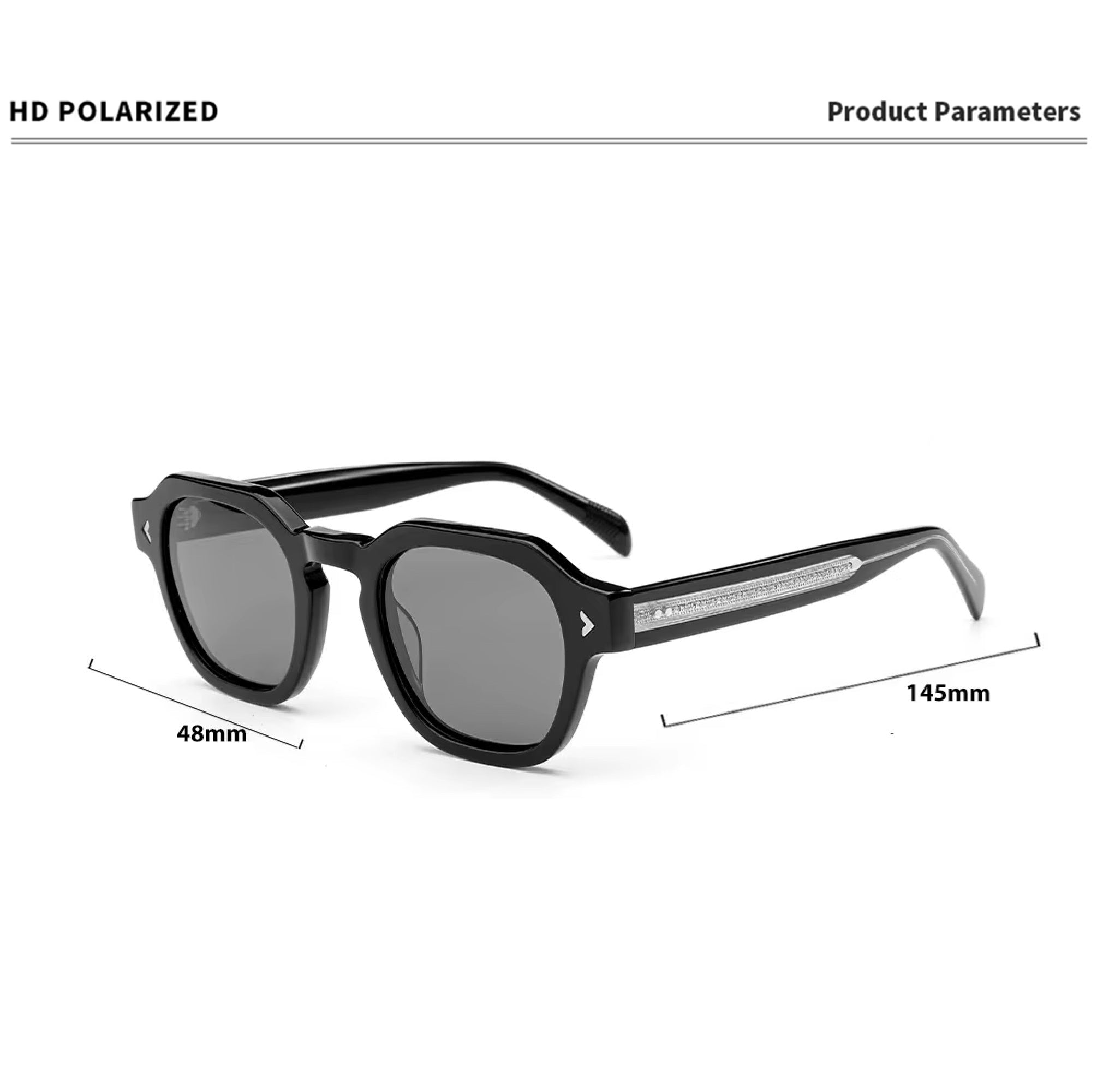Granite |Classic Square Acetate Sunglasses