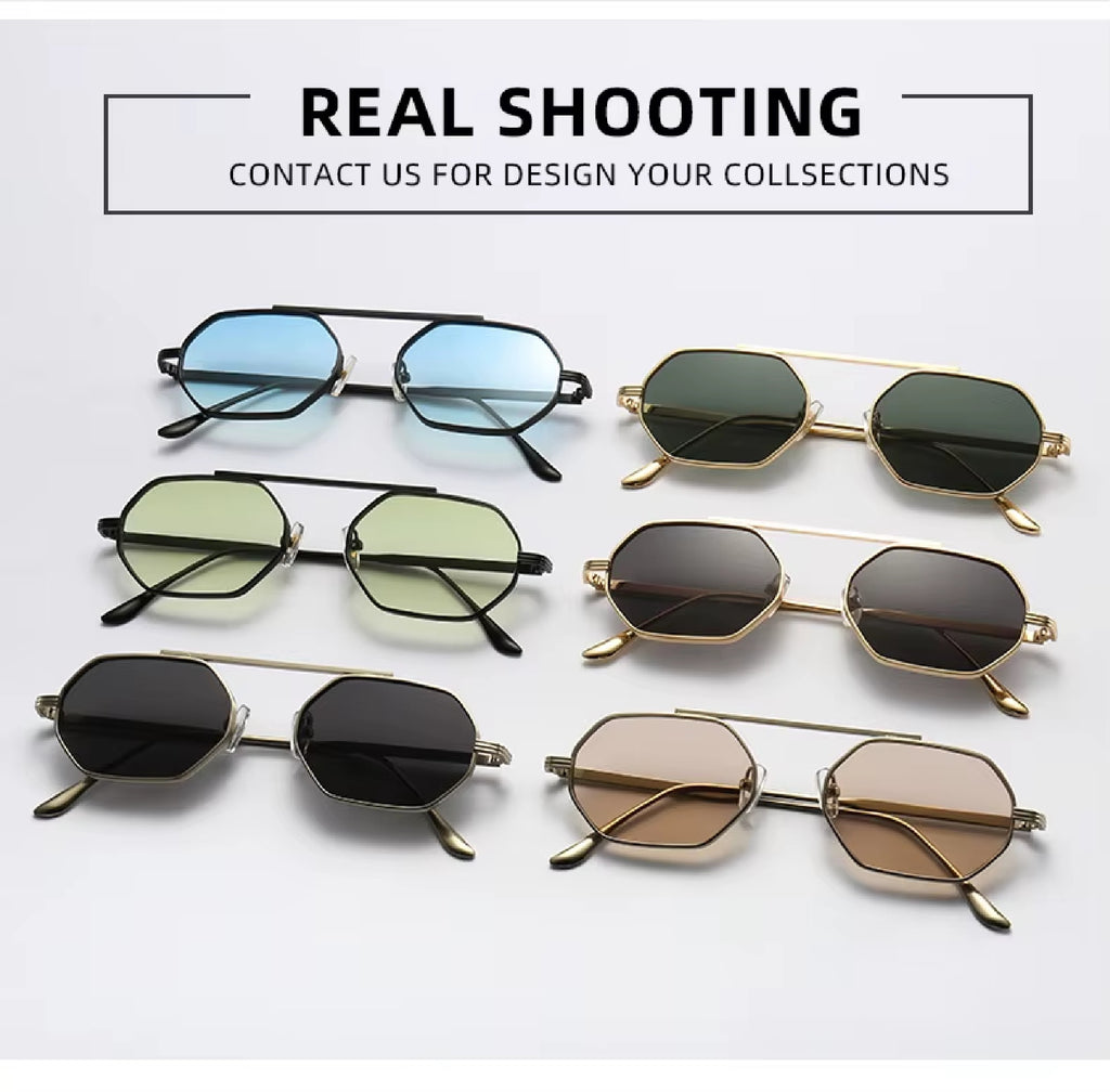 Paloma |Classic Oval/Octagon Metal Sunglasses
