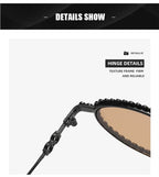 Diamora |Rhinestone Oval Metal Sunglasses