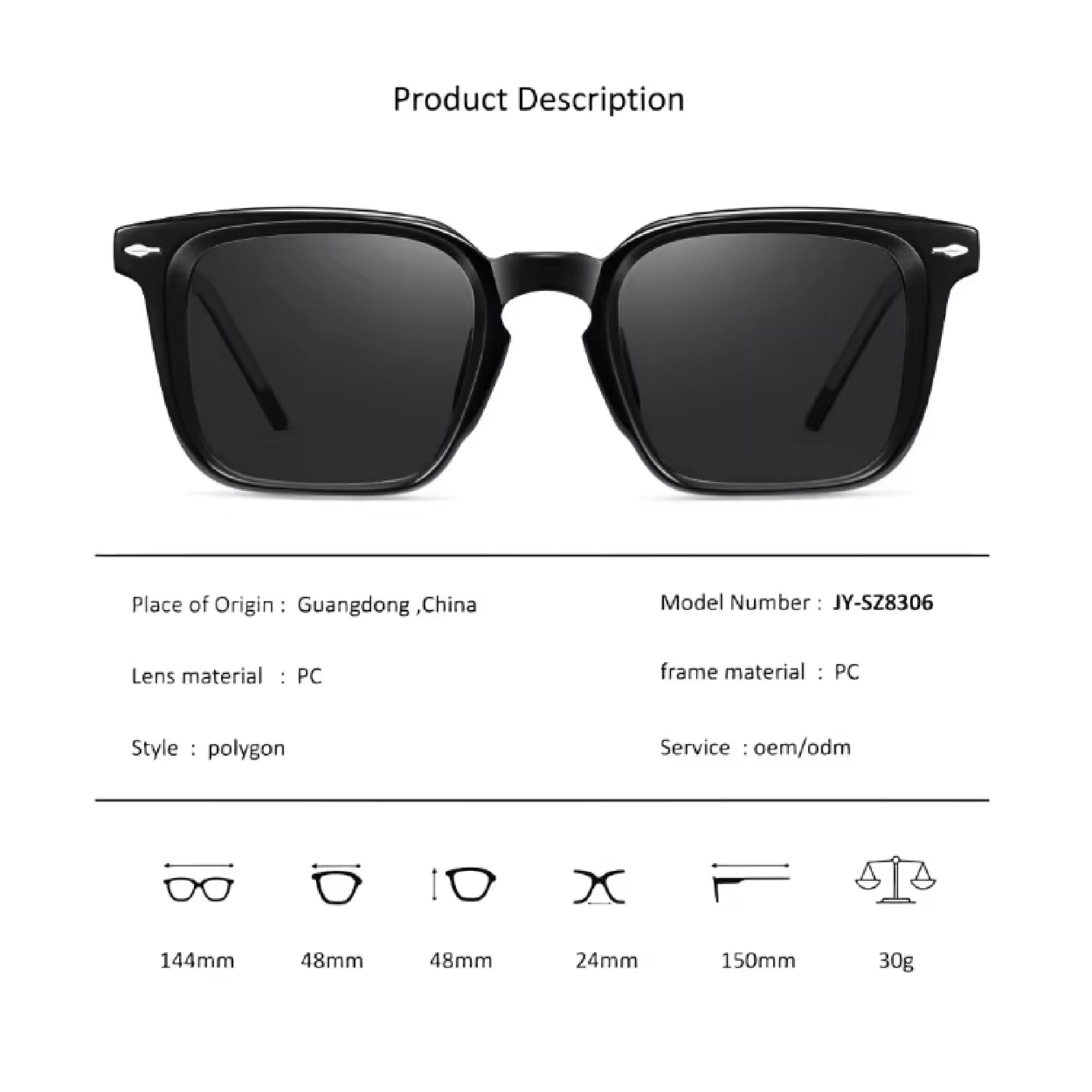The Pioneer |Classic Square PC Sunglasses