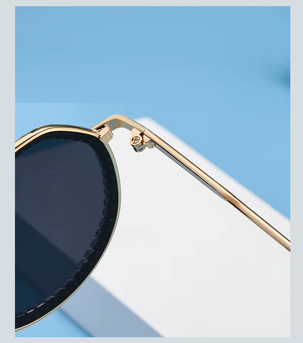 The Lyricist |Rhinestone Round Metal Sunglasses