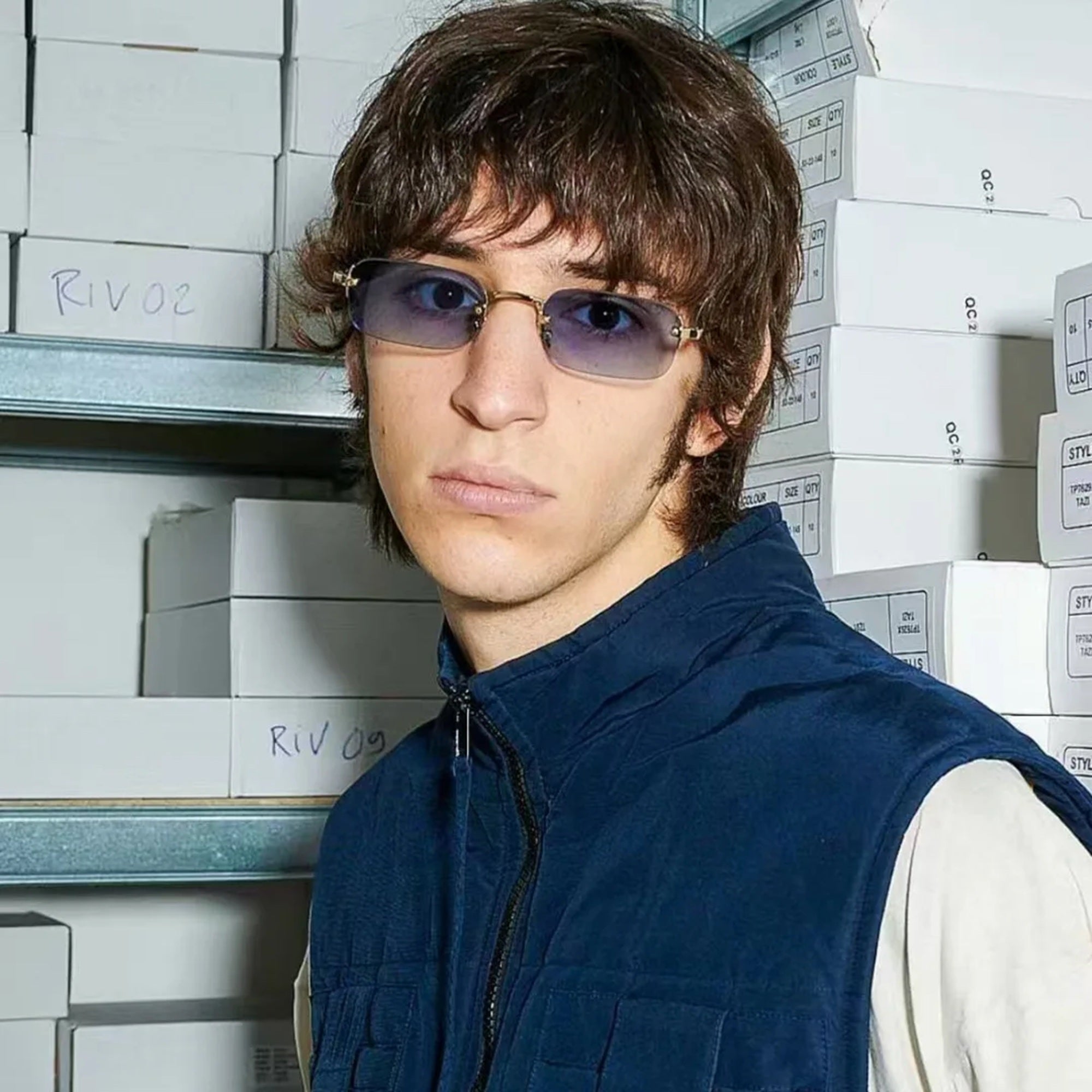 The Novelist |Classic Rectangle Metal Sunglasses