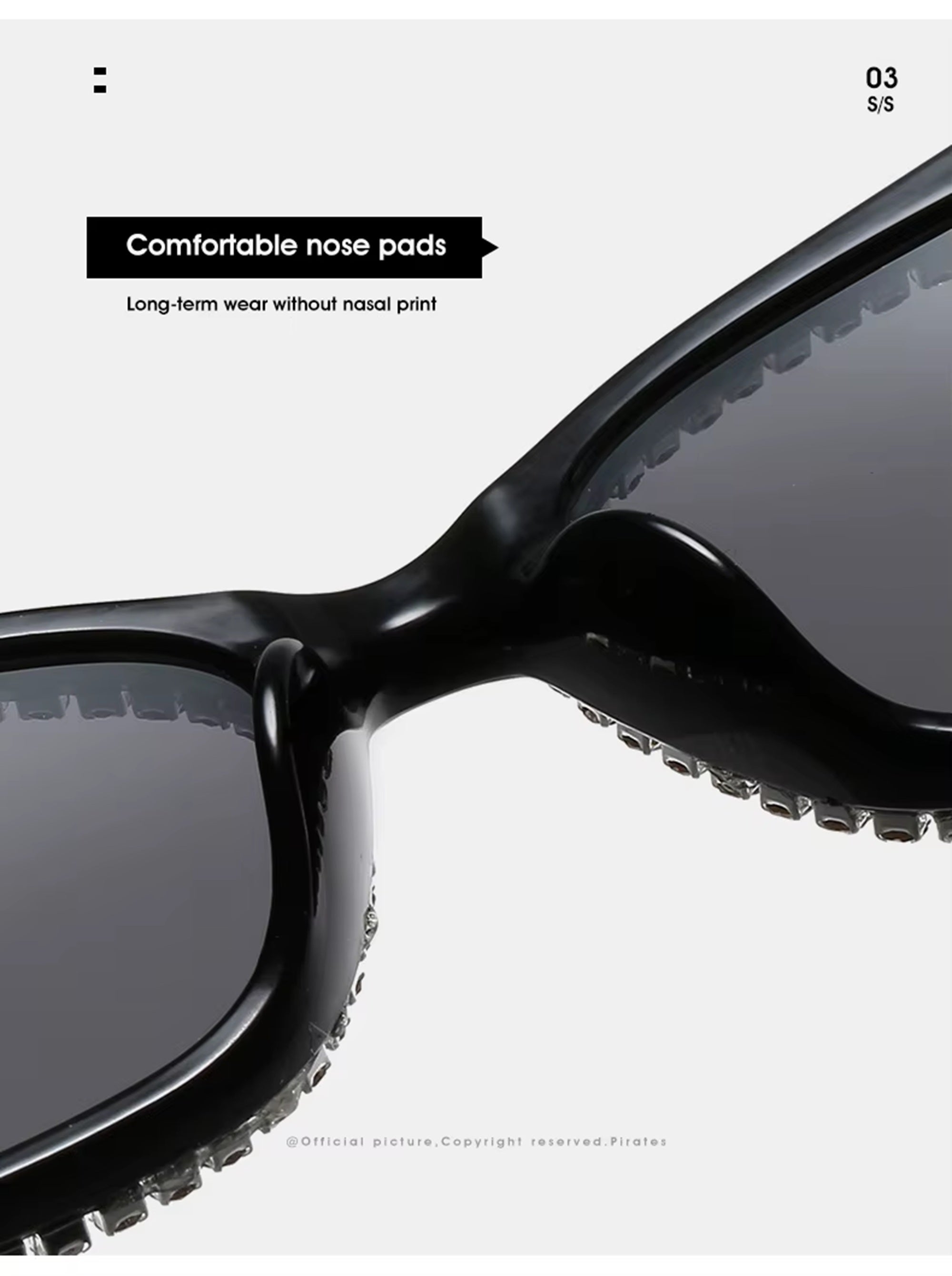 Amora |Rhinestone Cat-Eye PC Sunglasses