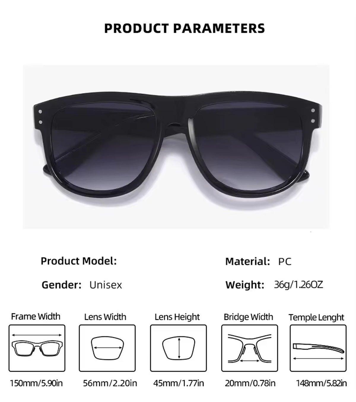 Paradigm |Classic Square PC Sunglasses
