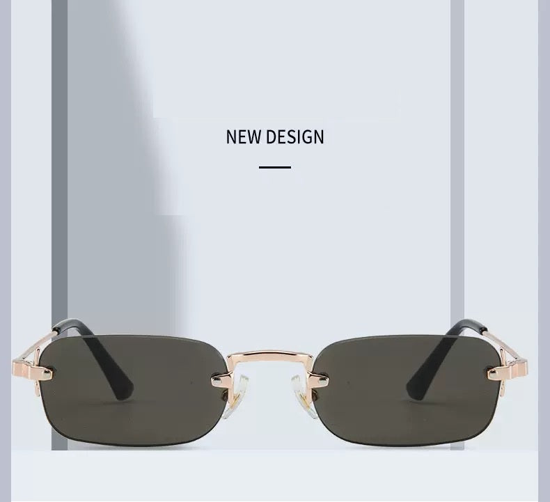 The Novelist |Classic Rectangle Metal Sunglasses