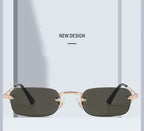 The Novelist |Classic Rectangle Metal Sunglasses