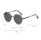 The Lyricist |Rhinestone Round Metal Sunglasses