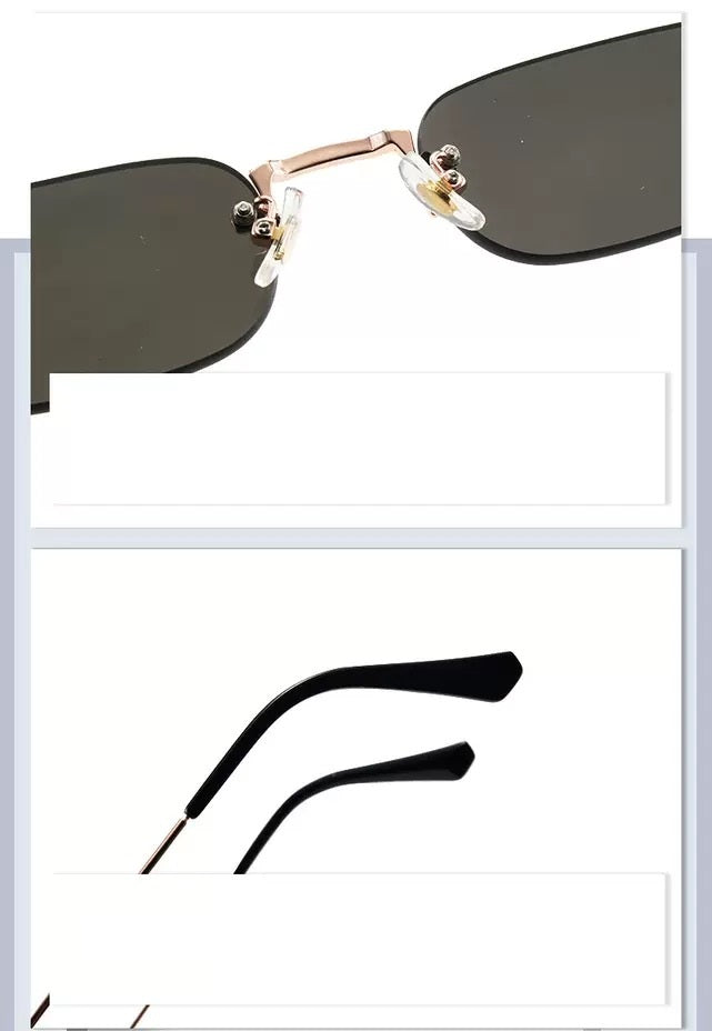 The Novelist |Classic Rectangle Metal Sunglasses
