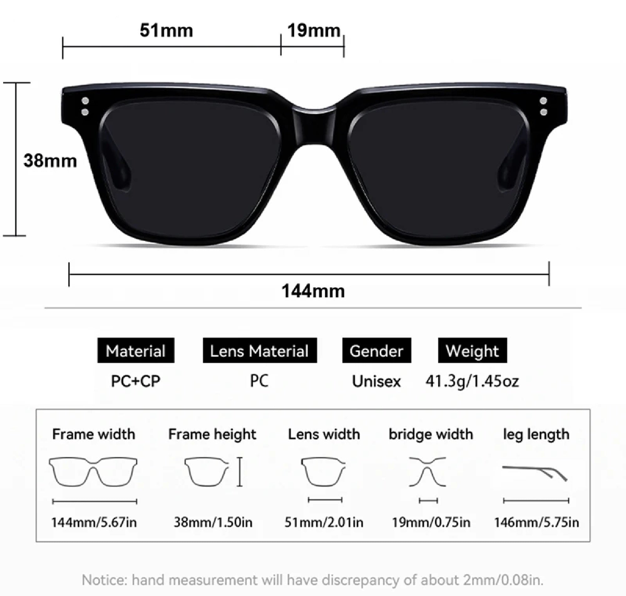 Davenport |Classic Square PC Sunglasses
