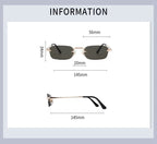 The Novelist |Classic Rectangle Metal Sunglasses