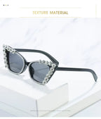 Amora |Rhinestone Cat-Eye PC Sunglasses