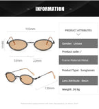 Diamora |Rhinestone Oval Metal Sunglasses