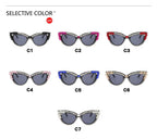 Garnexa |Rhinestone Cat-Eye PC Sunglasses