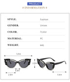 Garnexa |Rhinestone Cat-Eye PC Sunglasses