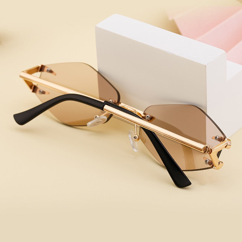 Flux |Futuristic Hexagonal Metal Sunglasses