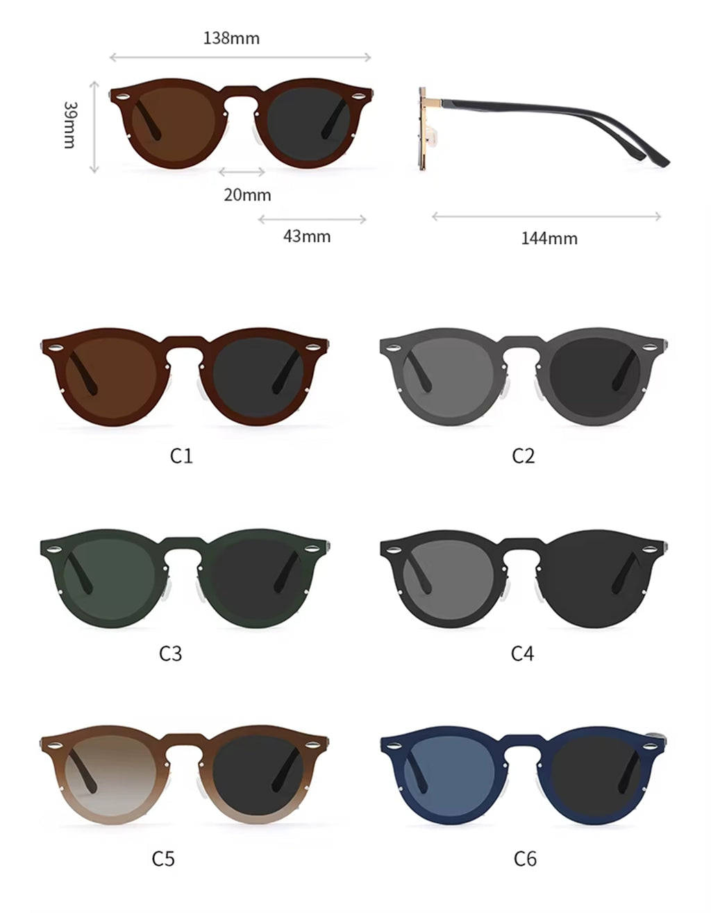 Halo |Adjustable Tint Round Metal Sunglasses