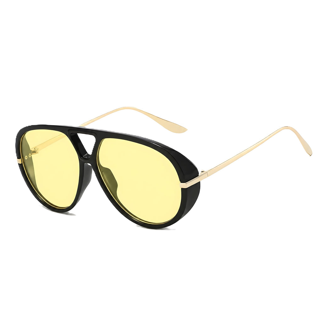 Zayden | Classic Oversized Aviator Metal & PC Sunglasses