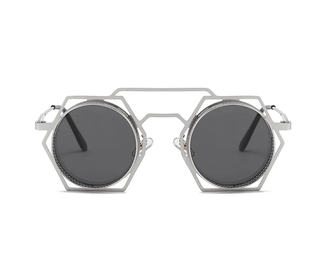 Phaedra |Retro Vintage Round/Hexagonal PC Sunglasses