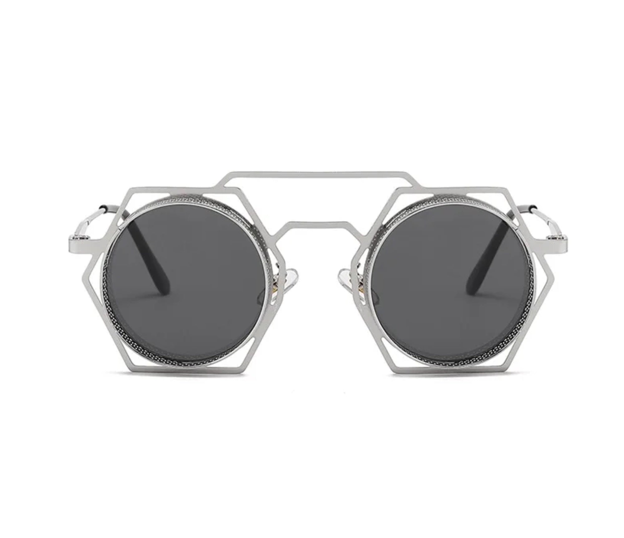 Phaedra |Retro Vintage Round/Hexagonal PC Sunglasses