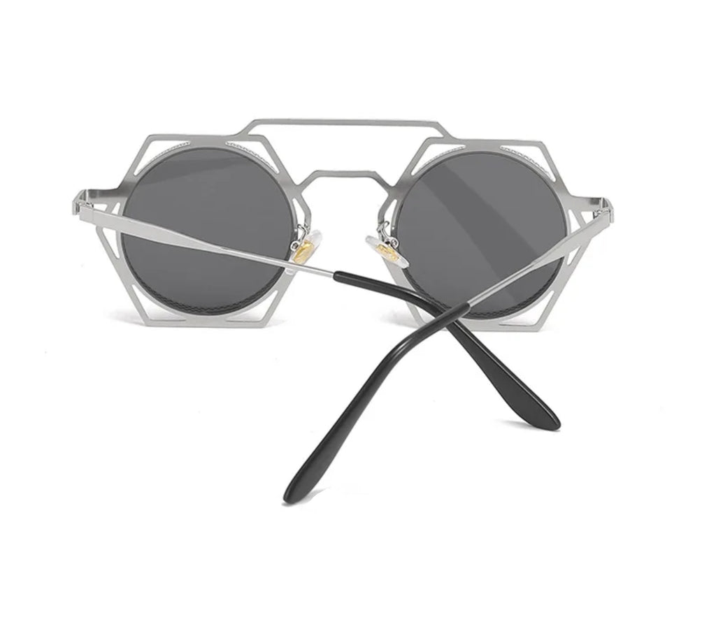 Phaedra |Retro Vintage Round/Hexagonal PC Sunglasses