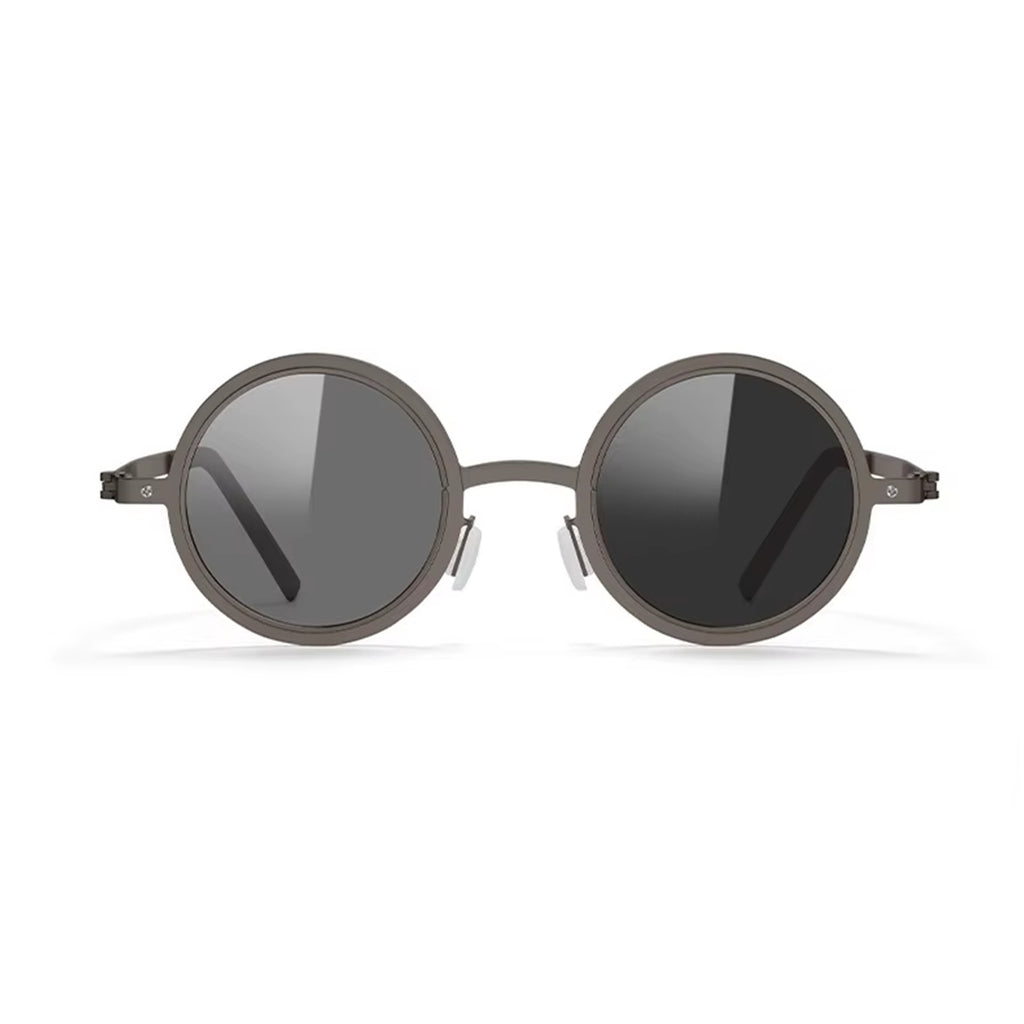 Citrine |Adjustable Tint Round Metal Sunglasses