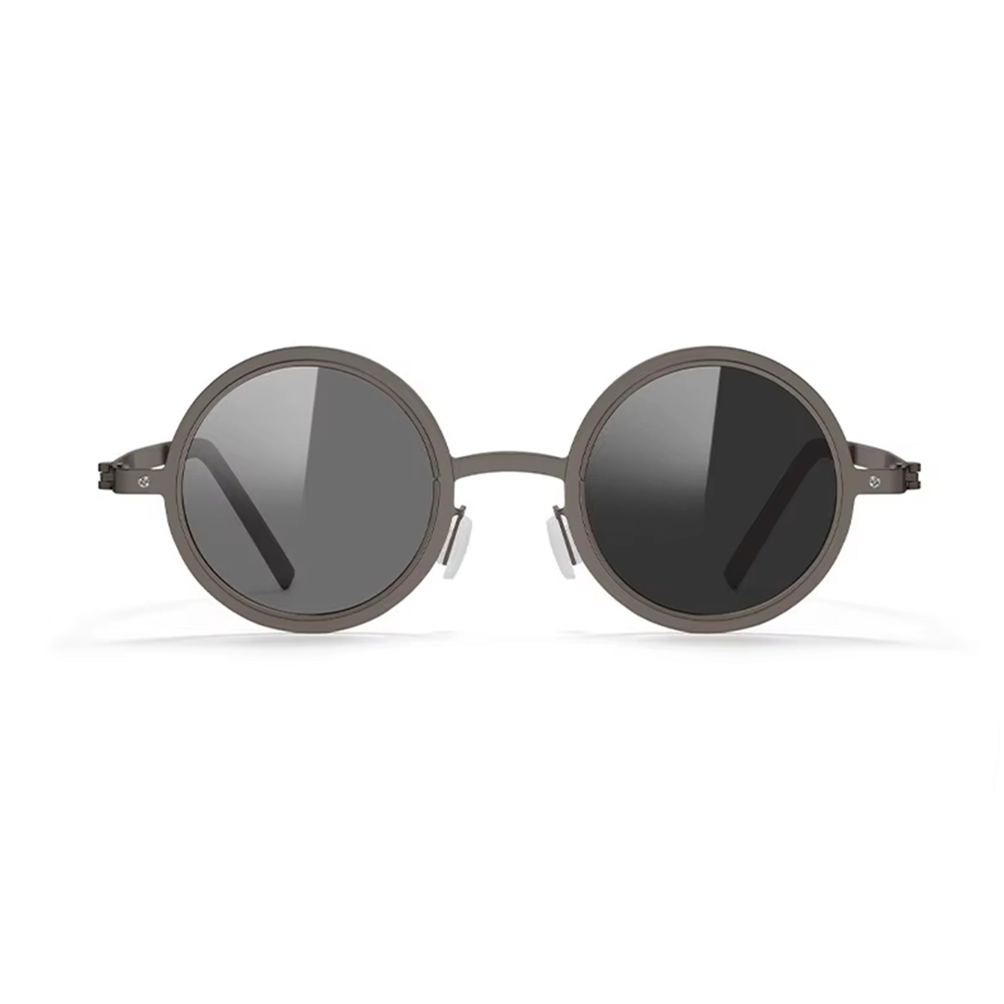 Citrine |Adjustable Tint Round Metal Sunglasses