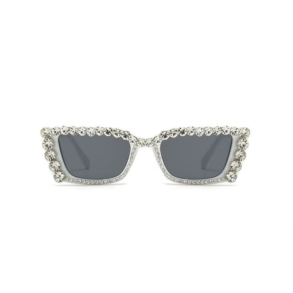 Citrina |Rhinestone Rectangle PC Sunglasses