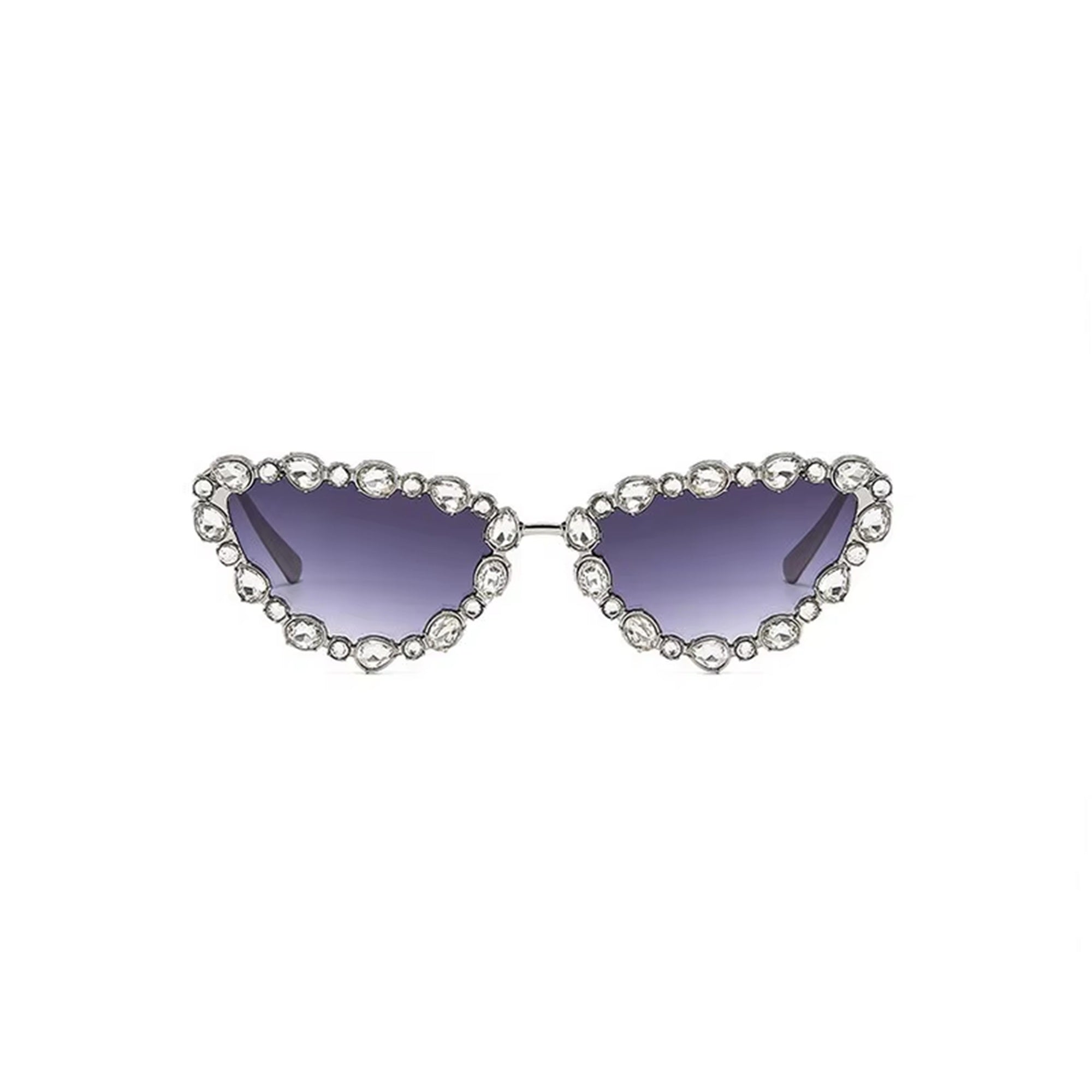 Saphira |Rhinestone Cat-Eye Metal Sunglasses