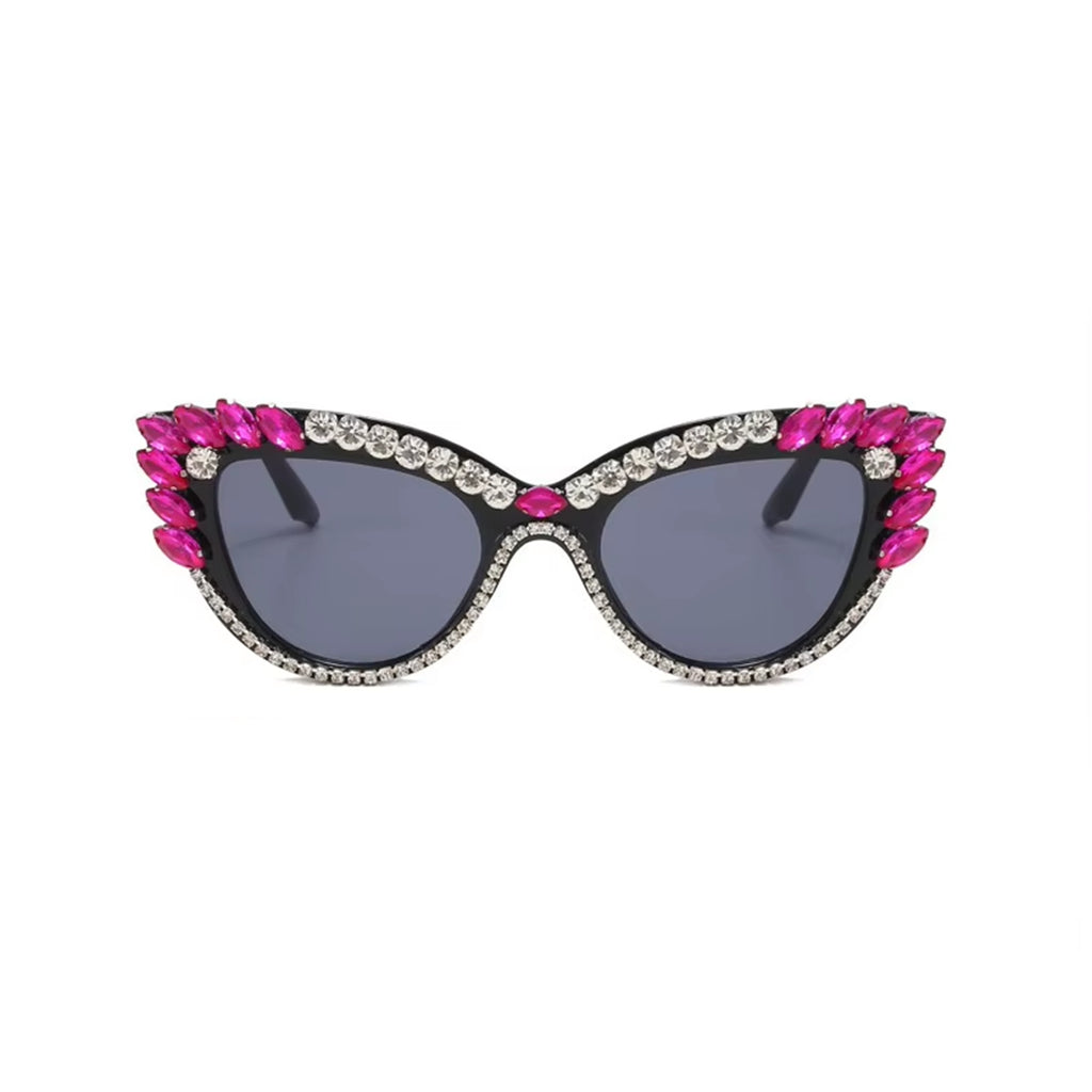 Garnexa |Rhinestone Cat-Eye PC Sunglasses