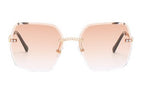 Travertine |Oversized Square PC Sunglasses