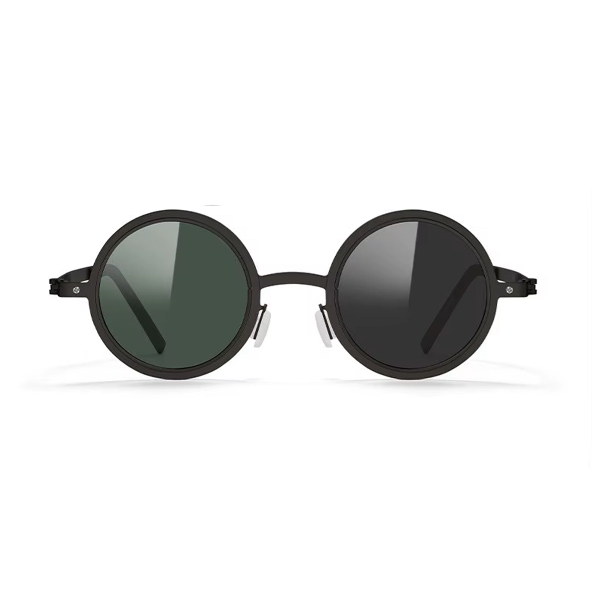 Citrine |Adjustable Tint Round Metal Sunglasses