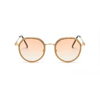 The Lyricist |Rhinestone Round Metal Sunglasses