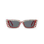 Citrina |Rhinestone Rectangle PC Sunglasses