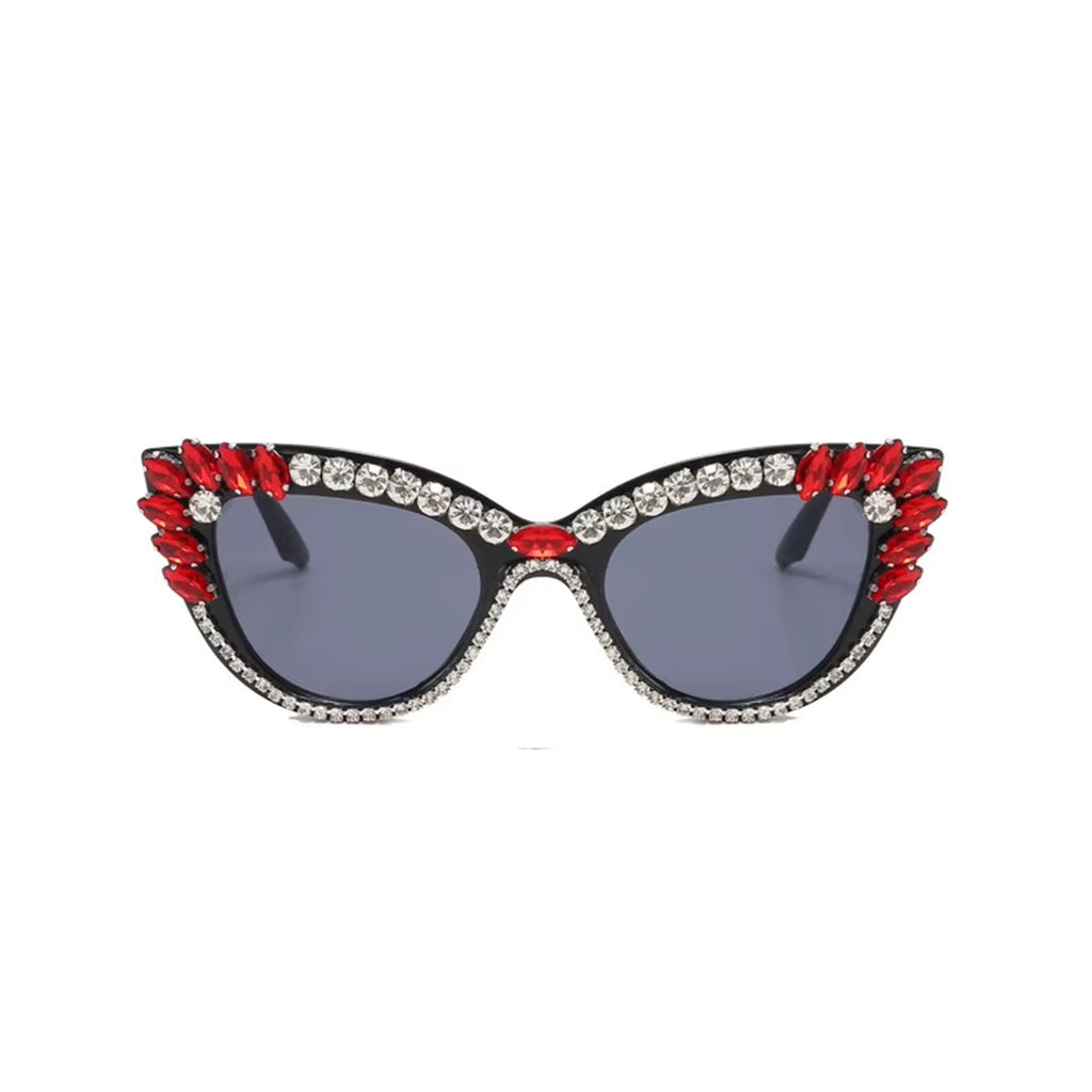 Garnexa |Rhinestone Cat-Eye PC Sunglasses