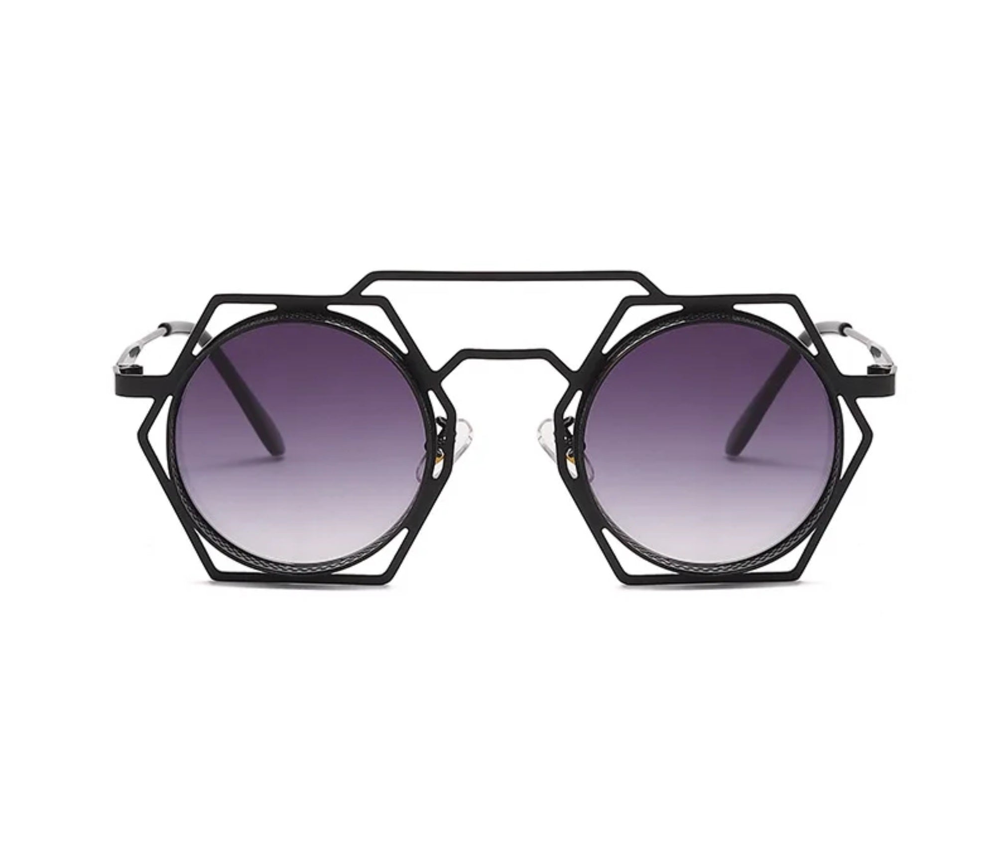 Phaedra |Retro Vintage Round/Hexagonal PC Sunglasses