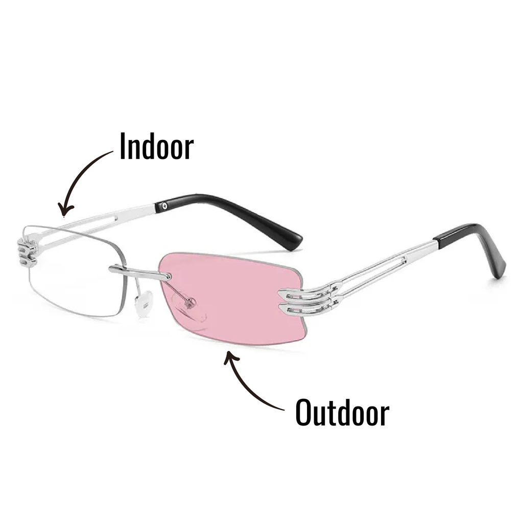 Shift Elio | Photochromic Rectangle Rimless Sunglasses
