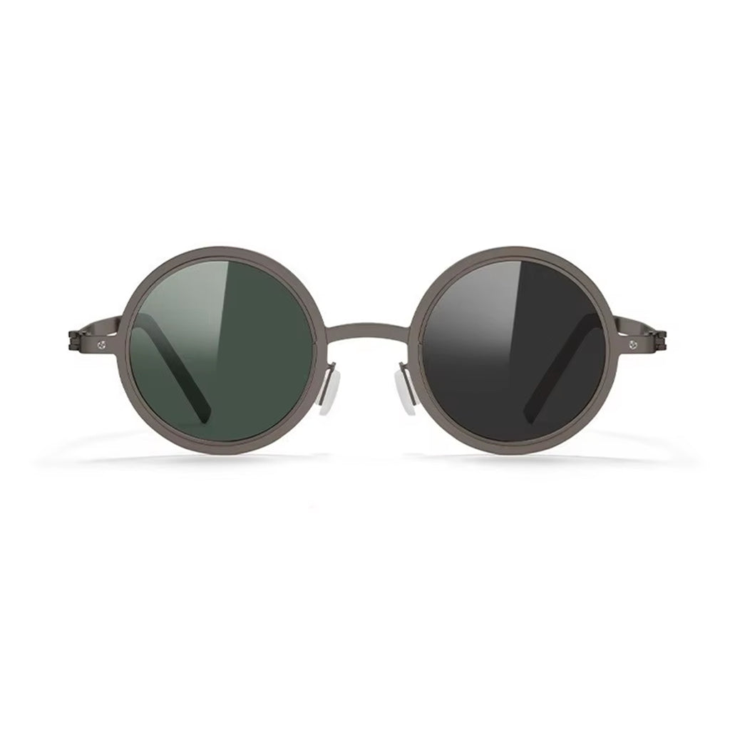Citrine |Adjustable Tint Round Metal Sunglasses