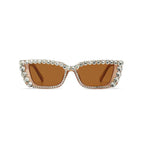Citrina |Rhinestone Rectangle PC Sunglasses