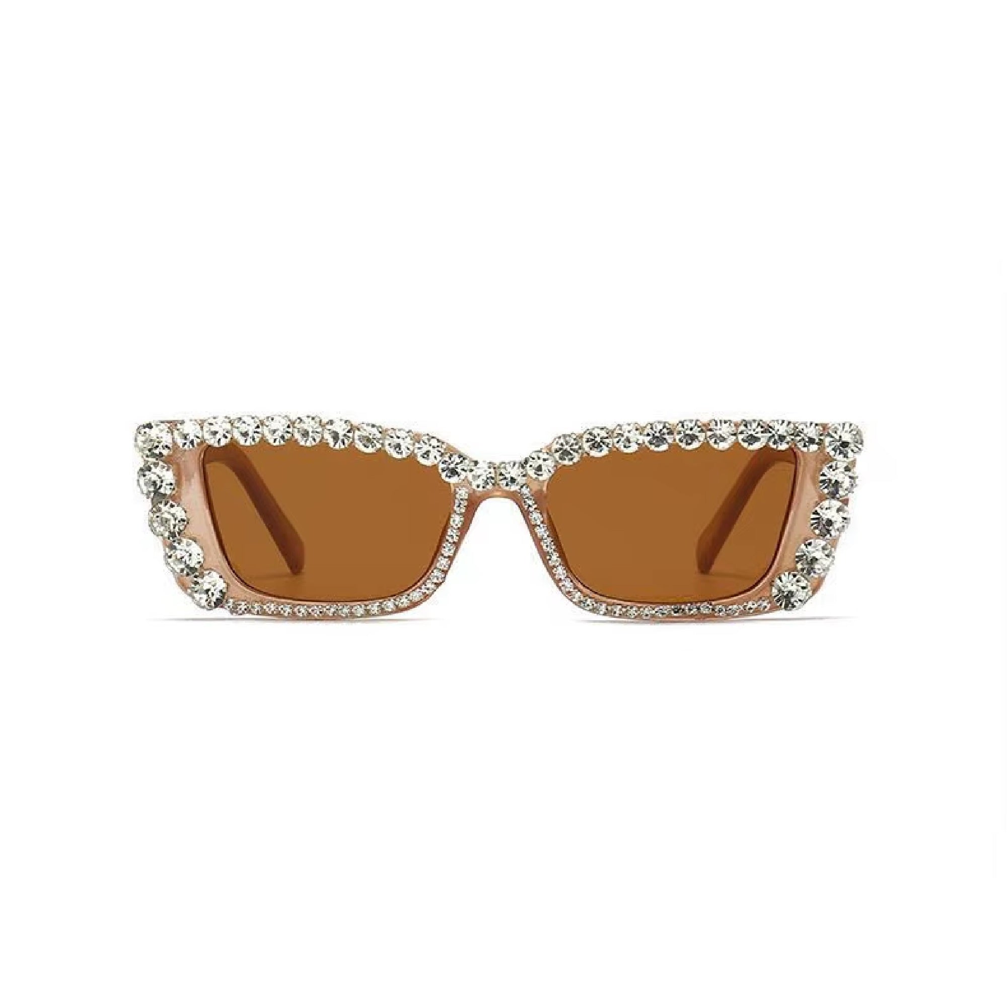 Citrina |Rhinestone Rectangle PC Sunglasses