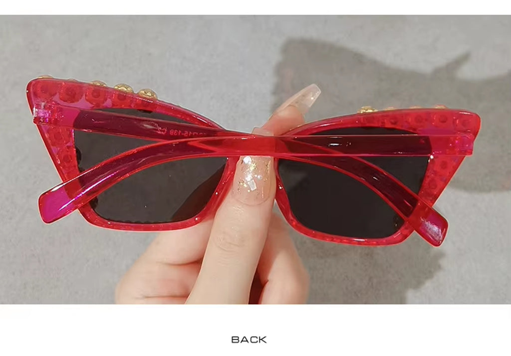 Amora |Rhinestone Cat-Eye PC Sunglasses