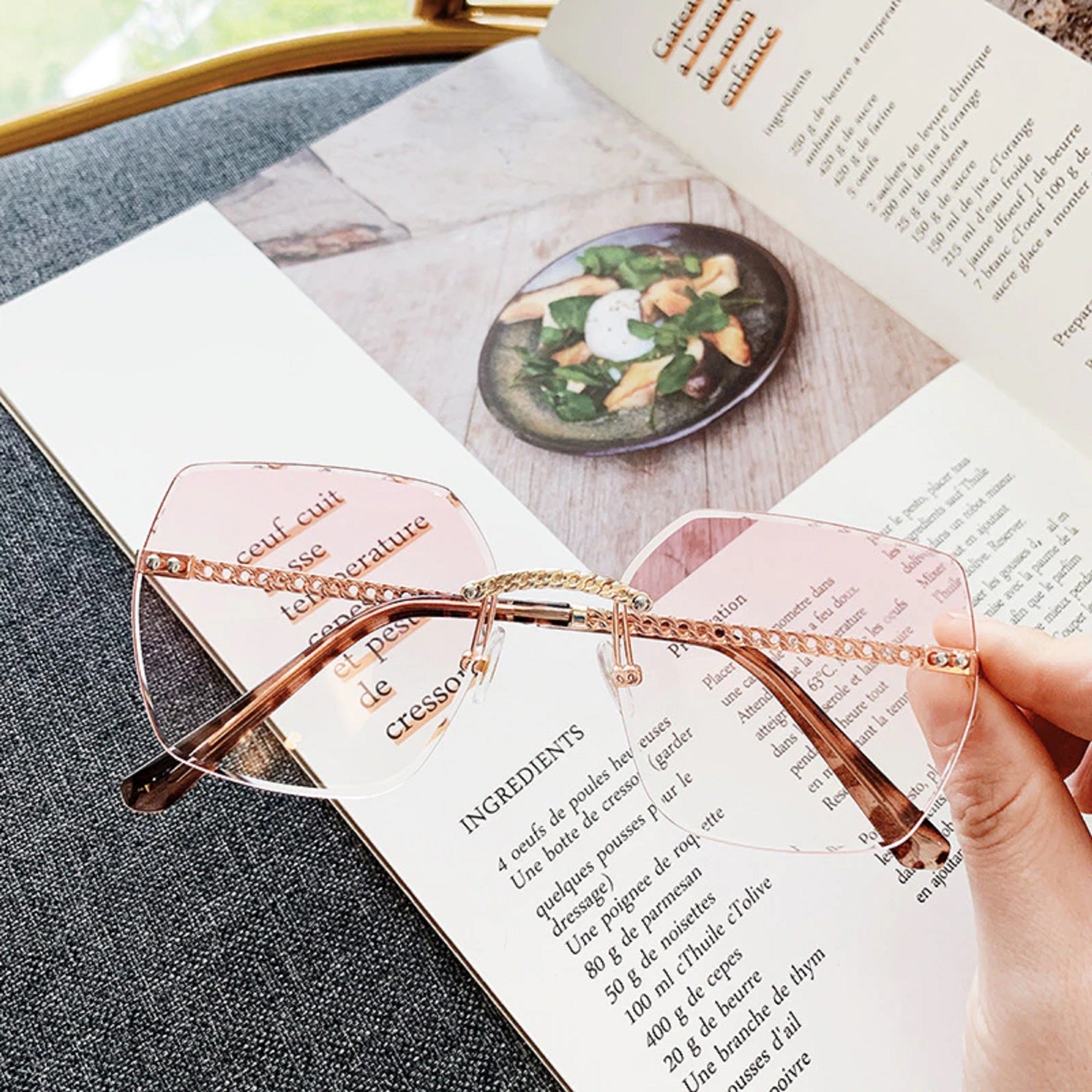 Travertine |Oversized Square PC Sunglasses