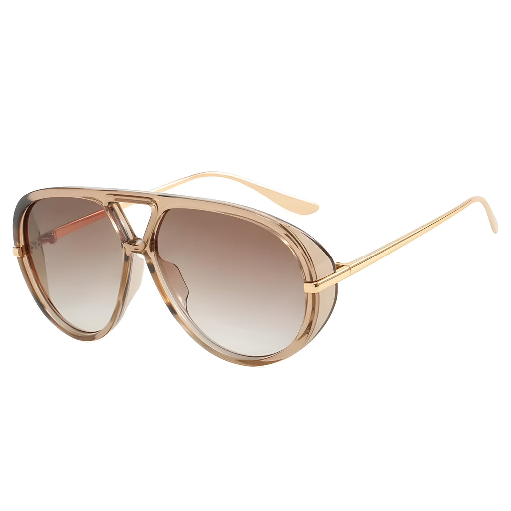 Zayden | Classic Oversized Aviator Metal & PC Sunglasses
