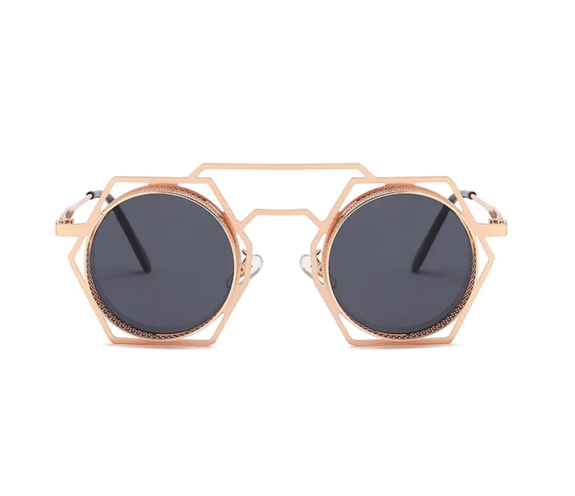 Phaedra |Retro Vintage Round/Hexagonal PC Sunglasses