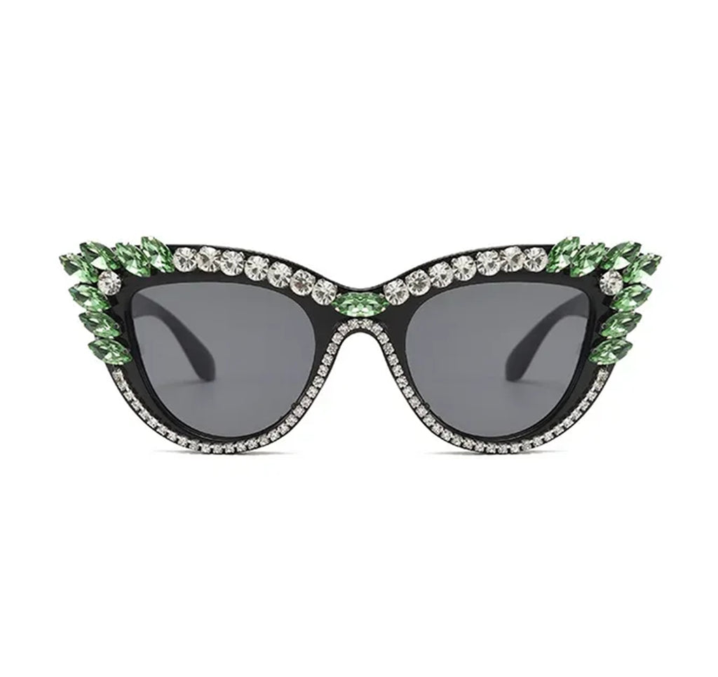 Garnexa |Rhinestone Cat-Eye PC Sunglasses