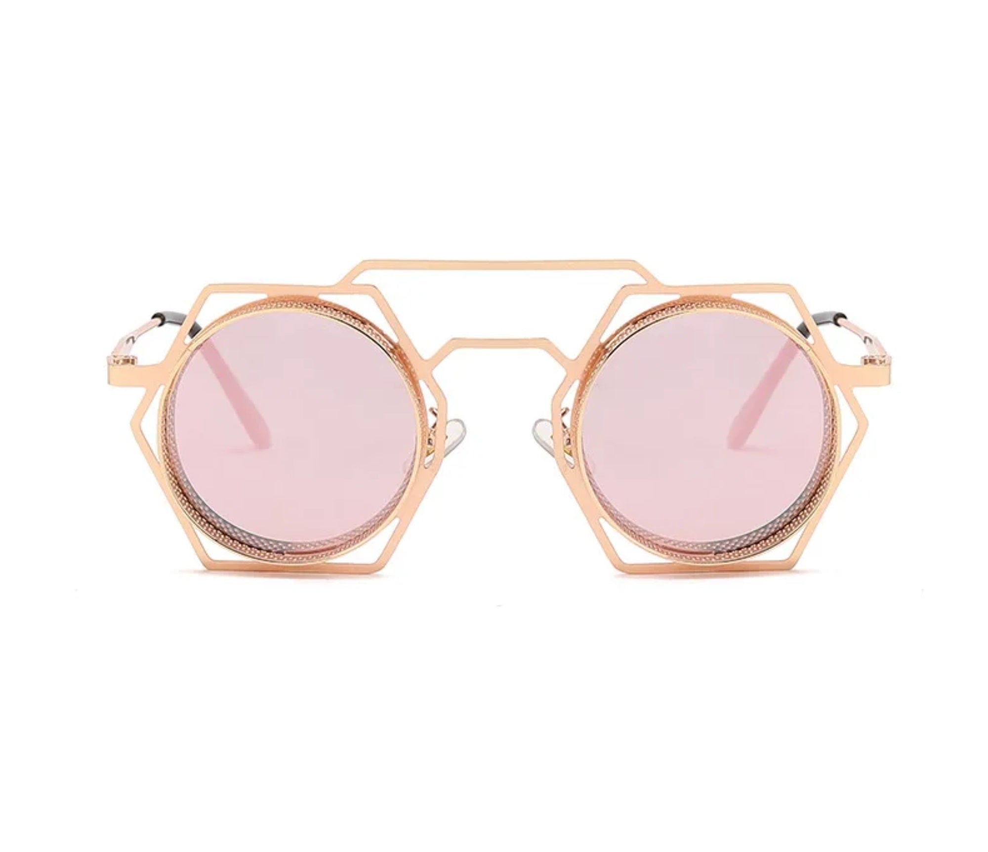 Phaedra |Retro Vintage Round/Hexagonal PC Sunglasses