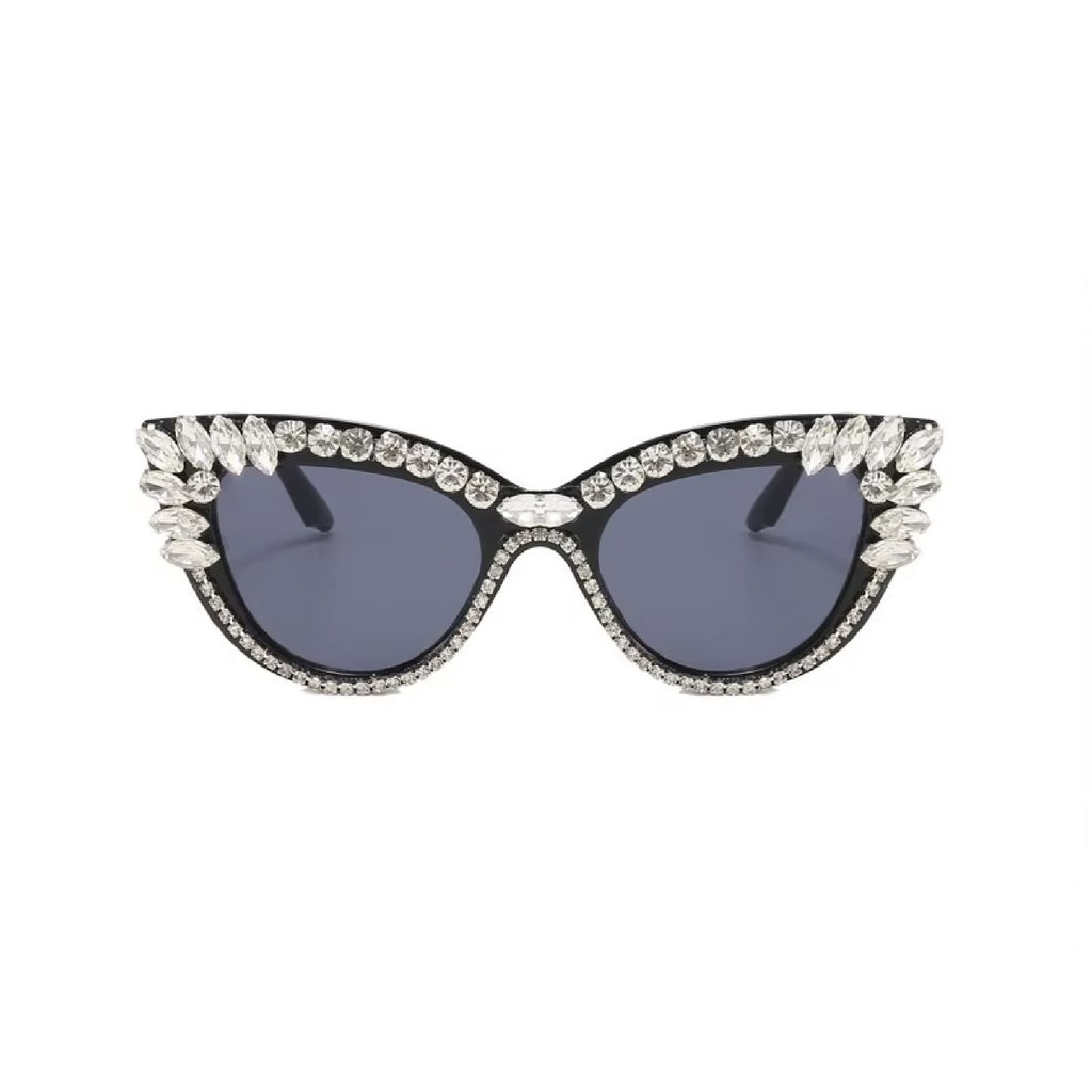 Garnexa |Rhinestone Cat-Eye PC Sunglasses