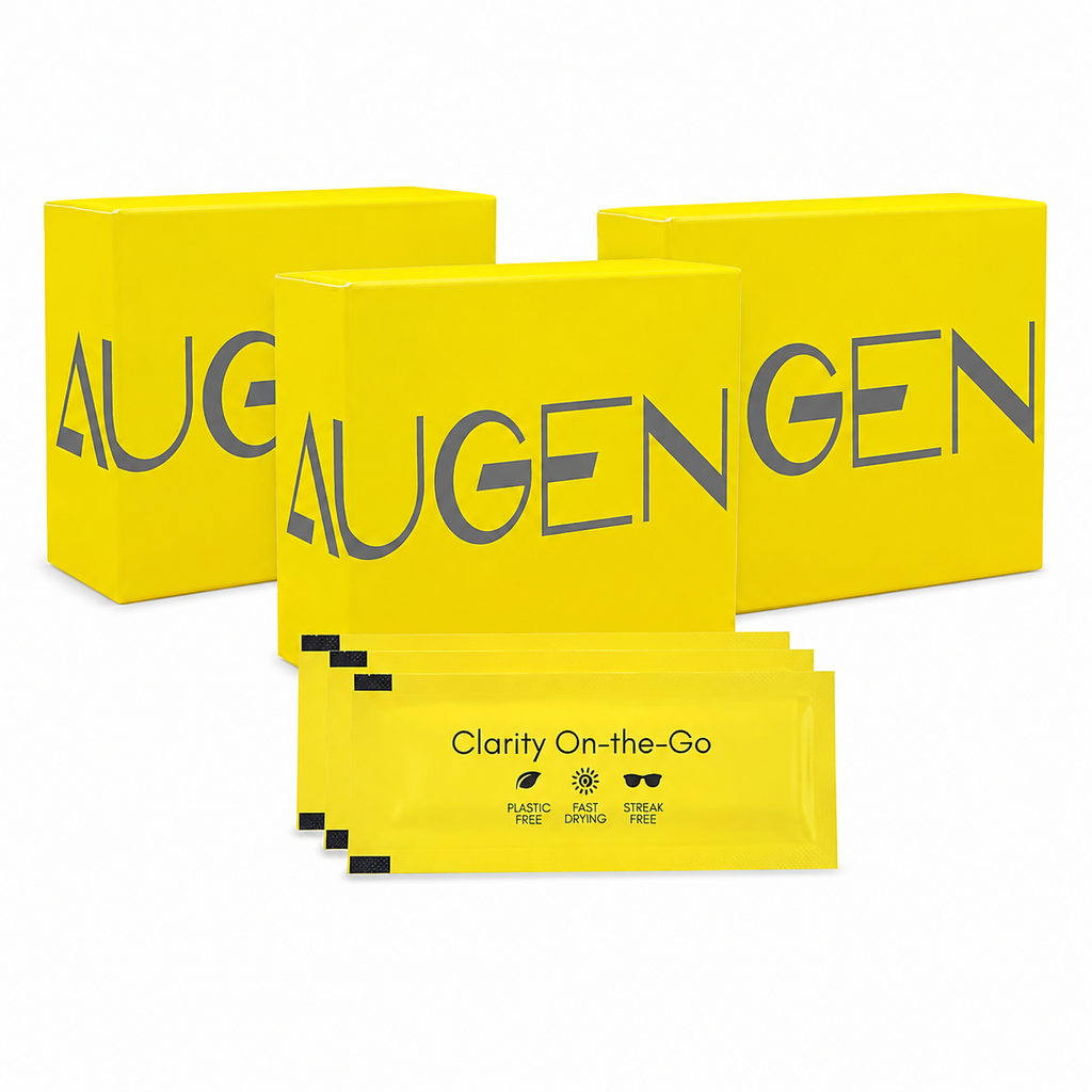 AUGEN Anti-Fog Cleaning Wipes for Glasses, Goggles | Streak-Free, Quick-Dry (30 Pcs)