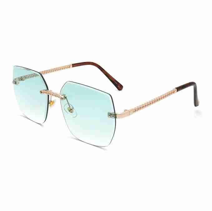 Travertine | Oversized Square Metal Sunglasses