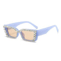 Citrina |Rhinestone Rectangle PC Sunglasses