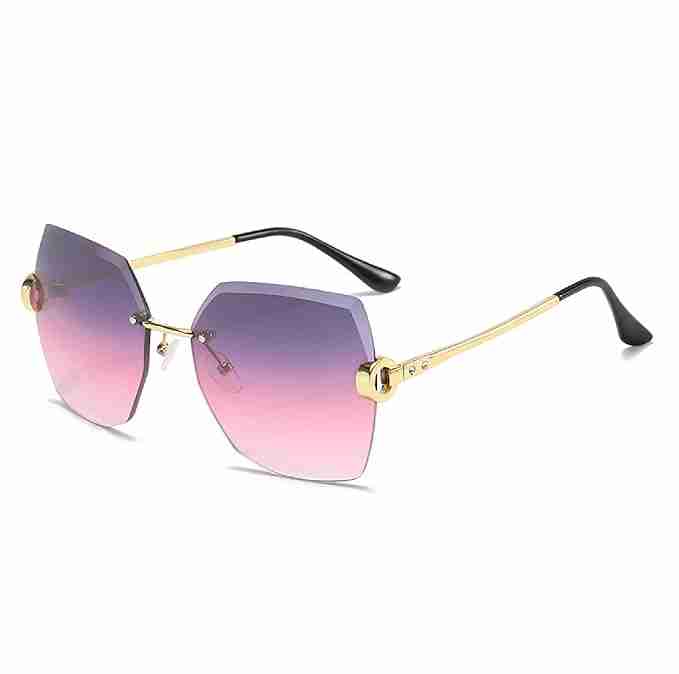Obsidian | Oversized Hexagonal Metal Sunglasses